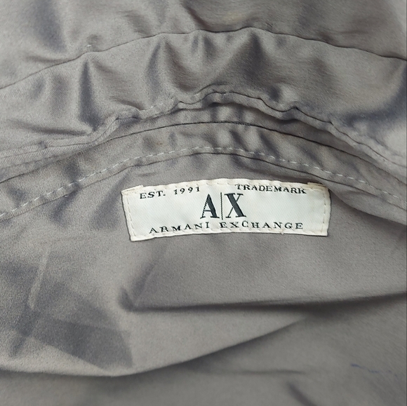 A/X Armani Exchange Gray Metal Mesh Purse Crossbody Bag - Picture 3 of 5